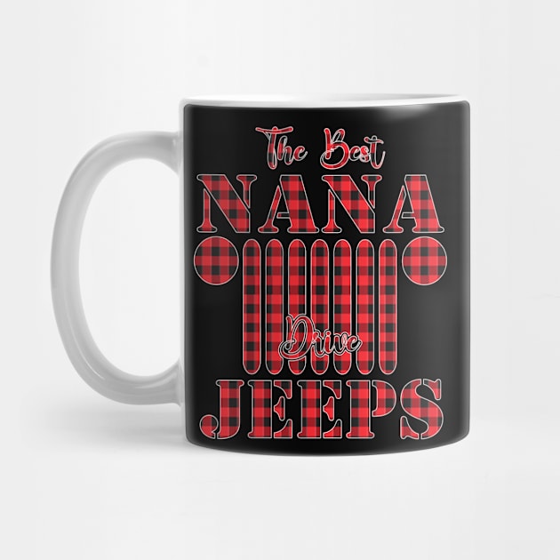 The Best Nana Drive Jeeps Red Plaid Jeep Matching Pajama Family Buffalo Jeeps Lover by Nancie